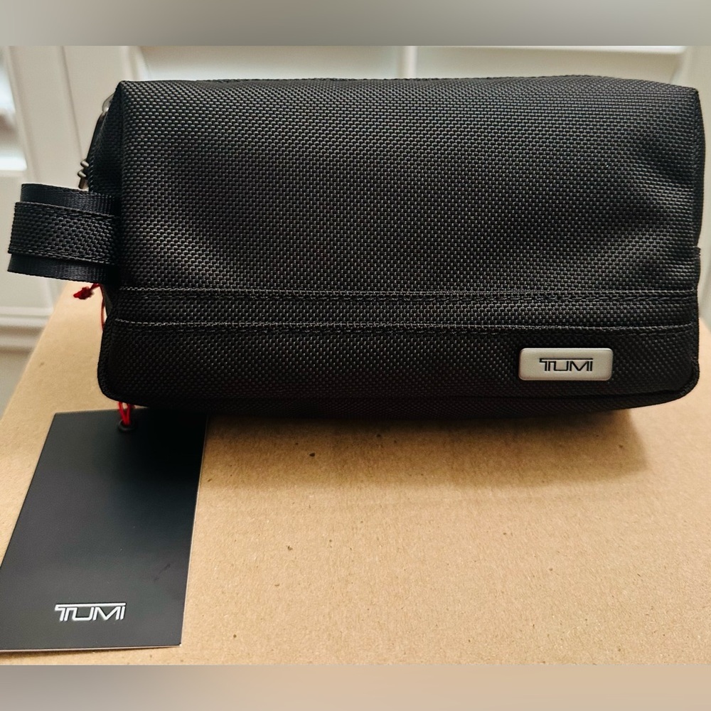 Brand New with Tag TUMI Small Kit Black with Gunmetal Hardware